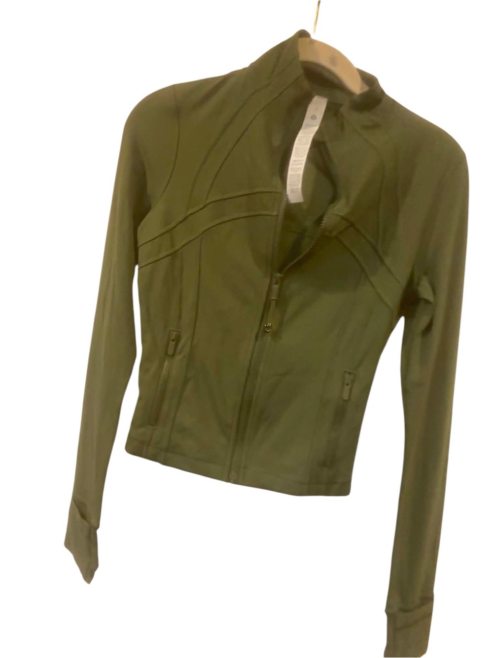 NWT Lululemon Define Cropped Jacket Nulu Size 4 SLY GREEN - Picture 3 of 5